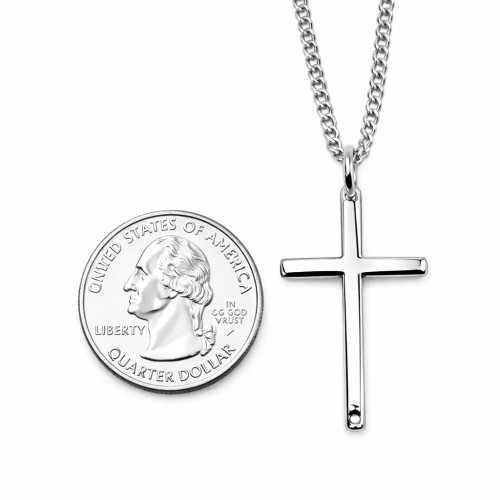 Women's Small Philippians 4:13 Cross Necklace