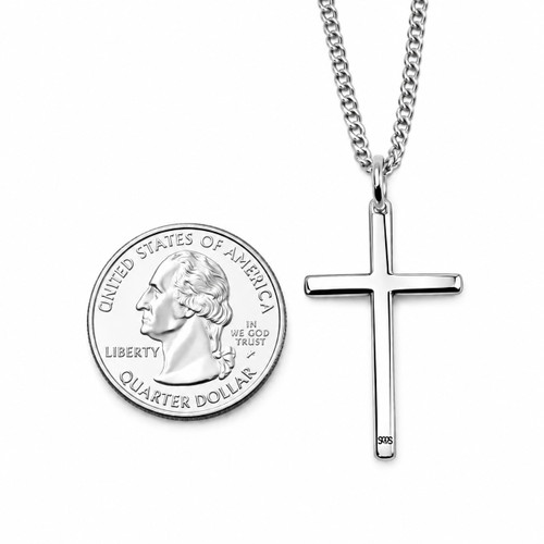Women's Small Philippians 4:13 Cross Necklace