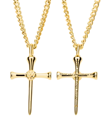 Men's Golf Ball & Tee Cross Necklace Phil 4:13