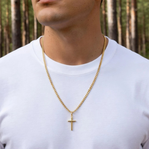 Stainless Men's Send Me Cross Pendant- Isaiah 6:8