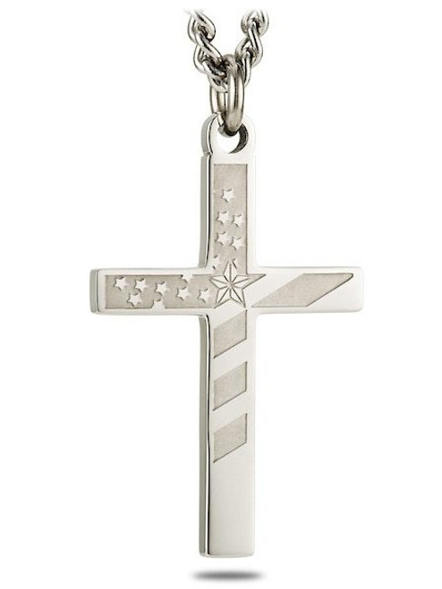 Classic Cable Cross Necklace in Sterling Silver with Diamond, 24.3mm |  David Yurman