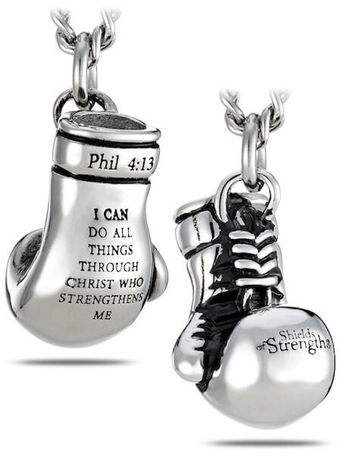 Stainless Steel Cheer Bow Necklace-Romans 8:31, Women's, Size: 24, Silver