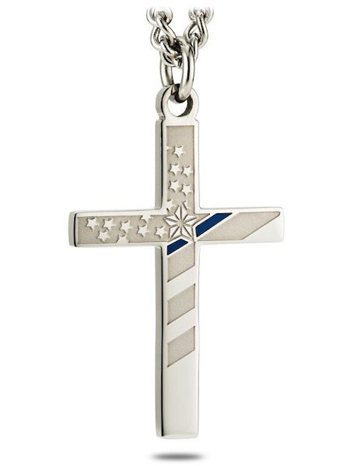Vintage Catholic Cross Jesus Necklace Chain Men Fashion Biker Gold  Stainless Steel Cross Pendant Necklace Amulet Jewelry Gift
