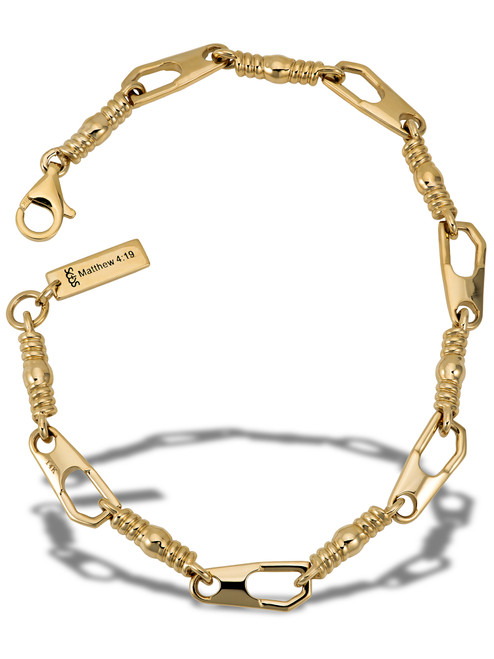 MATEO Long Link White Gold Bracelet for Men