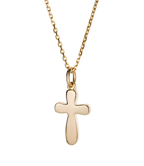 Solid Cross Necklace – Gold