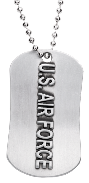 Air Force Antique Finish Dog Tag Necklace-Isaiah 40:31