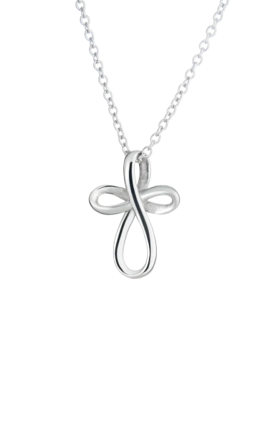 Women's Stainless Be Still And Know Cross Necklace