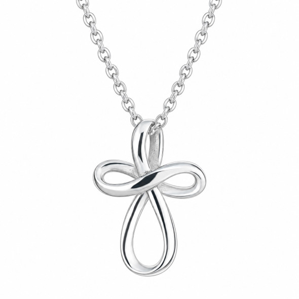 Women's Stainless Be Still And Know Cross Necklace