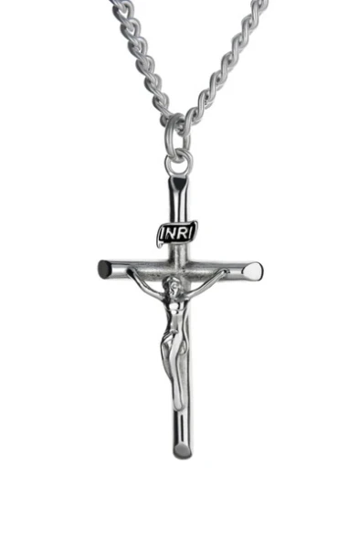 Men's Crucifix Necklace - John 19:30 It Is Finished Front View