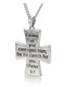 Women's Stainless Steel Peter Cross with Crystals Necklace- I Peter 5:7-Back View