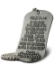 Psalm 91:1-2/Joshua 1:9-Antique Finish Dog Tag Necklace