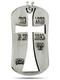 Cut Out Cross Dog Tag Necklace Psalm 18:2 Antique Finish Shields Of Strength Back View