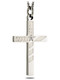 Women's Stainless Steel Flag Cross Necklace-Proverbs 30:5-Front View