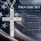 Men's Flag Cross Necklace Proverbs 30:5 by Shields of Strength