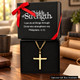 Men's 'It Is Finished' Cross Necklace Inscribed with John 19:30