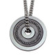 Shields Of Strength Women's Antique Finish Target Weight Plate Necklace-Philippians 4:13-Back View