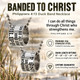 Shields of Strength Men's Stainless Steel Duck Band Necklace Inscribed with Philippians 4:13 Bible Verse for Hunters - Christian Gift