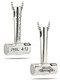 Women's Stainless Steel Sledgehammer Pendant Necklace-Phil 4:13-Front & Back View