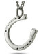 Shields of Strength Women's Stainless Steel Horseshoe Necklace-1 Corinthians 16:13 Front View