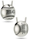 Shields Of Strength Women's Stainless Steel 3-D Softball Pendant Necklace-Phil 4:13.  Front and Back View