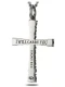 Women's Stainless Steel Cross Necklace with Crystals