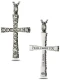 Women's Stainless Steel Cross Necklace with Crystals