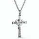 Women's Stainless Cross with Crystal Heart-Isaiah 46:4