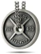 Men's Stainless Weight Plate with Antique Finish-Phil 4:13