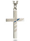 Men's Thin Blue Line Flag Cross Necklace - Proverbs 30:5