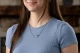 Women's Stainless "Carry the Cross" Sideway Necklace-Psalm 28:7
