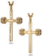 Men's Dumbbell Cross Necklace- John 19:30