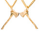 Shields of Strength Men's Stainless Steel Axe Necklace - Isaiah 6:8-Front and Back View