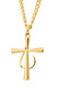 Shields of Strength Outdoor Enthusiasts Faith on the Water: Men's Fish Hook Cross Pendant Details in 14K Gold Plated