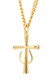 Men's Fish Hook Cross Pendant-Matthew 4:19