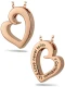 Solid 14K Rose Gold "Love Never Fails" Heart Necklace-1 Cor 13:8