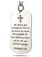 Women's Stainless Steel Psalm/Joshua Dog Tag Necklace-Front View