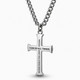 Men's Flare Cross Necklace-Phil 4:13