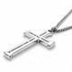 Men's Flare Cross Necklace-Phil 4:13