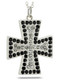 Shields Of Strength Sterling Silver 1 Peter 5:7 Cross-Front View