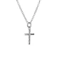 Women's Hammered Cross Necklace - 1 John 2:25