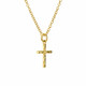 Women's Hammered Cross Necklace - 1 John 2:25