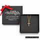 Women's Hammered Cross Necklace - 1 John 2:25