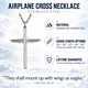Men's Airplane Cross Necklace- Isaiah 40:31