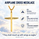Men's Airplane Cross Necklace- Isaiah 40:31
