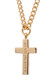 Shields of Strength Men's Always Cross Gold Plated Necklace Matthew 28:20, 'I am with you always' cross for men, stainless steel-Back View