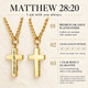 Shields of Strength Men's Always Cross Necklace Matthew 28:20