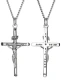 Men's Stainless Crucifix Cross Necklace - John 19:30