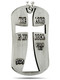Shields Of Strength Psalm 18:2-Cut Out Cross-Antique Finish Dog Tag Necklace-Back View