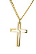 Men's Stainless Steel Path Cross Necklace- Psalm 25:4
