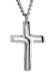 Men's Stainless Steel Path Cross Necklace- Psalm 25:4